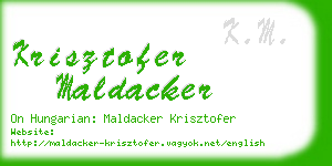 krisztofer maldacker business card